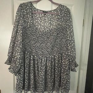 Black and white floral top from torrid!